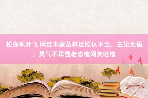 松岛枫叶飞 网红半藏丛林近照认不出，主见无语，灵气不再显老态被网友吐槽