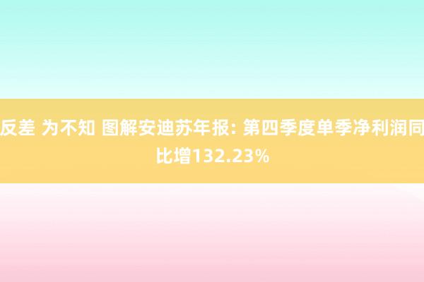 反差 为不知 图解安迪苏年报: 第四季度单季净利润同比增132.23%