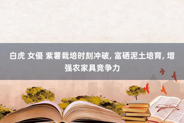 白虎 女優 紫薯栽培时刻冲破， 富硒泥土培育， 增强农家具竞争力