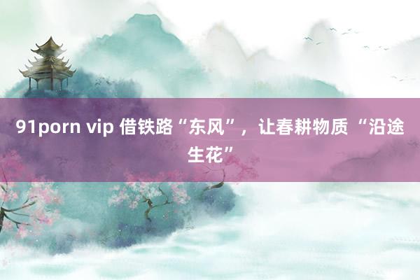 91porn vip 借铁路“东风”，让春耕物质 “沿途生花”