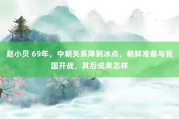 赵小贝 69年，中朝关系降到冰点，朝鲜准备与我国开战，其后成果怎样