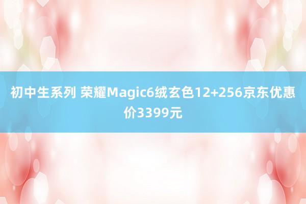 初中生系列 荣耀Magic6绒玄色12+256京东优惠价3399元