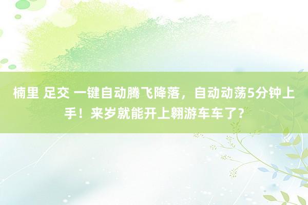 楠里 足交 一键自动腾飞降落，自动动荡5分钟上手！来岁就能开上翱游车车了？